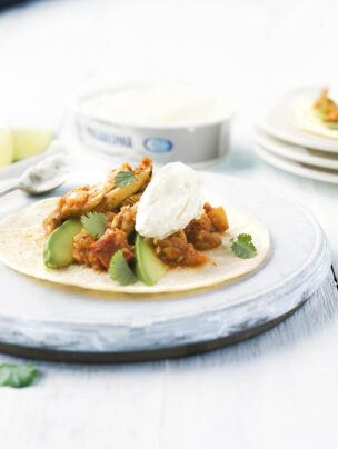 Tortilla z kurczakiem, papryką typu chipotle i serkiem Philadelphia