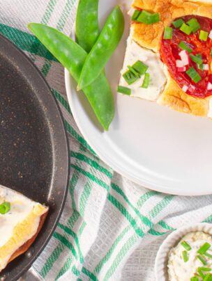 Omlet z serkiem Phily szczypiorkowym