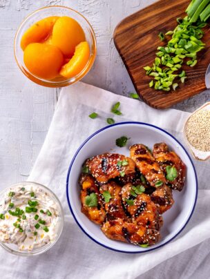 Grillowane skrzydełka z kurczaka w glazurze