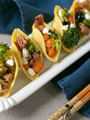 Muszle z polędwiczkami orientalnymi