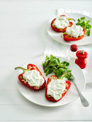 Śródziemnomorska papryka nadziewana z serkiem Philadelphia