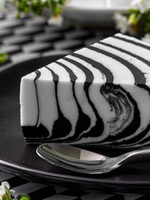 Sernik zebra waniliowo-czekoladowy