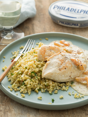 Piersi z kurczaka w sosie z suszonych moreli