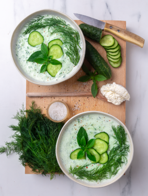 Chłodnik ogórkowy z miętą