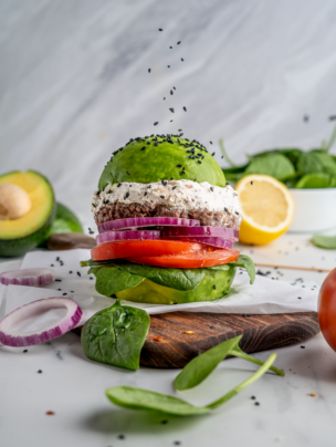 Burger z awokado