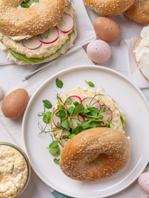 Bajgle z pastą jajeczną