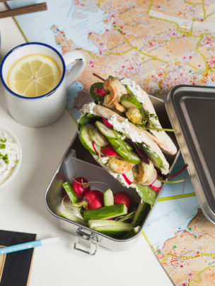 Pita z krewetkami w miodzie