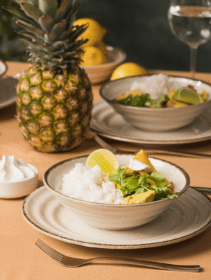 Kurczak curry z ananasem